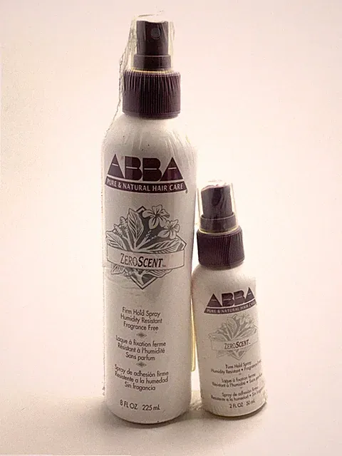 Abba Zero Scent Firm Hold Spray Set 2 Pieces (8oz + 2oz )Bottle Hair Spray