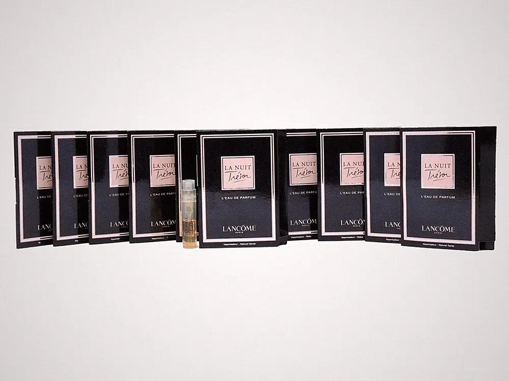 LANCOME LA NUIT TRESOR L'EAU DE PARFUM 1.2ml .04oz x 10 PERFUME SPRAY SAMPLES