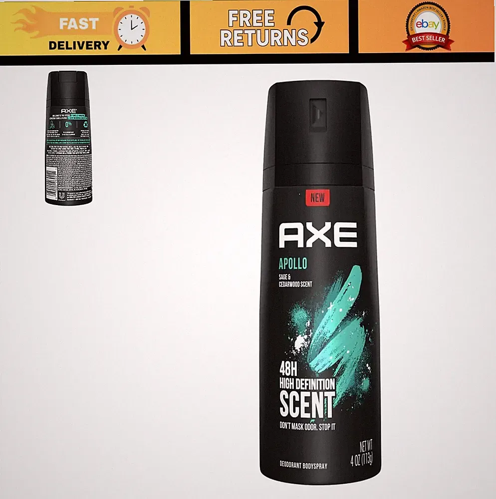 Men's Body Spray - Apollo 4 oz, Pack of 10 | Long-Lasting Fragrance, Fresh Scent