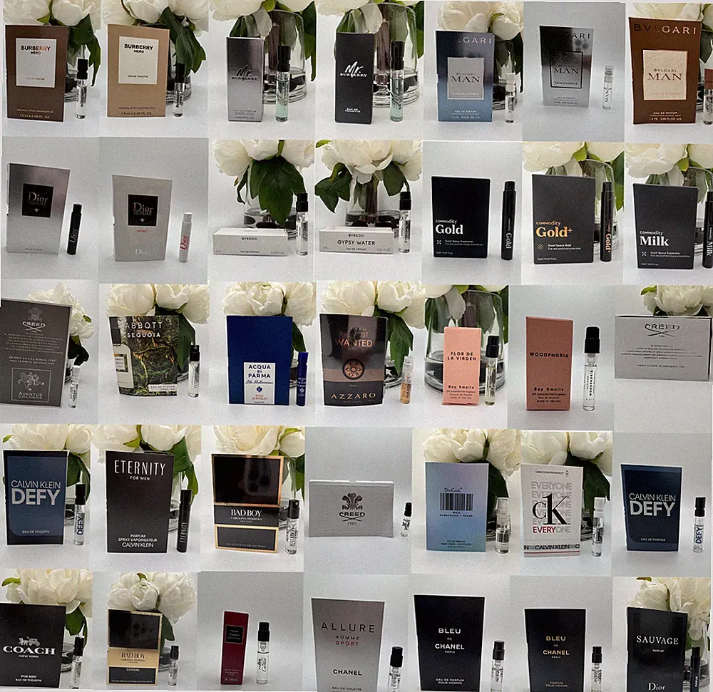Men's Cologne Perfume Sample Vial Set - Lot x 10 Designer Perfume Assorted Vials