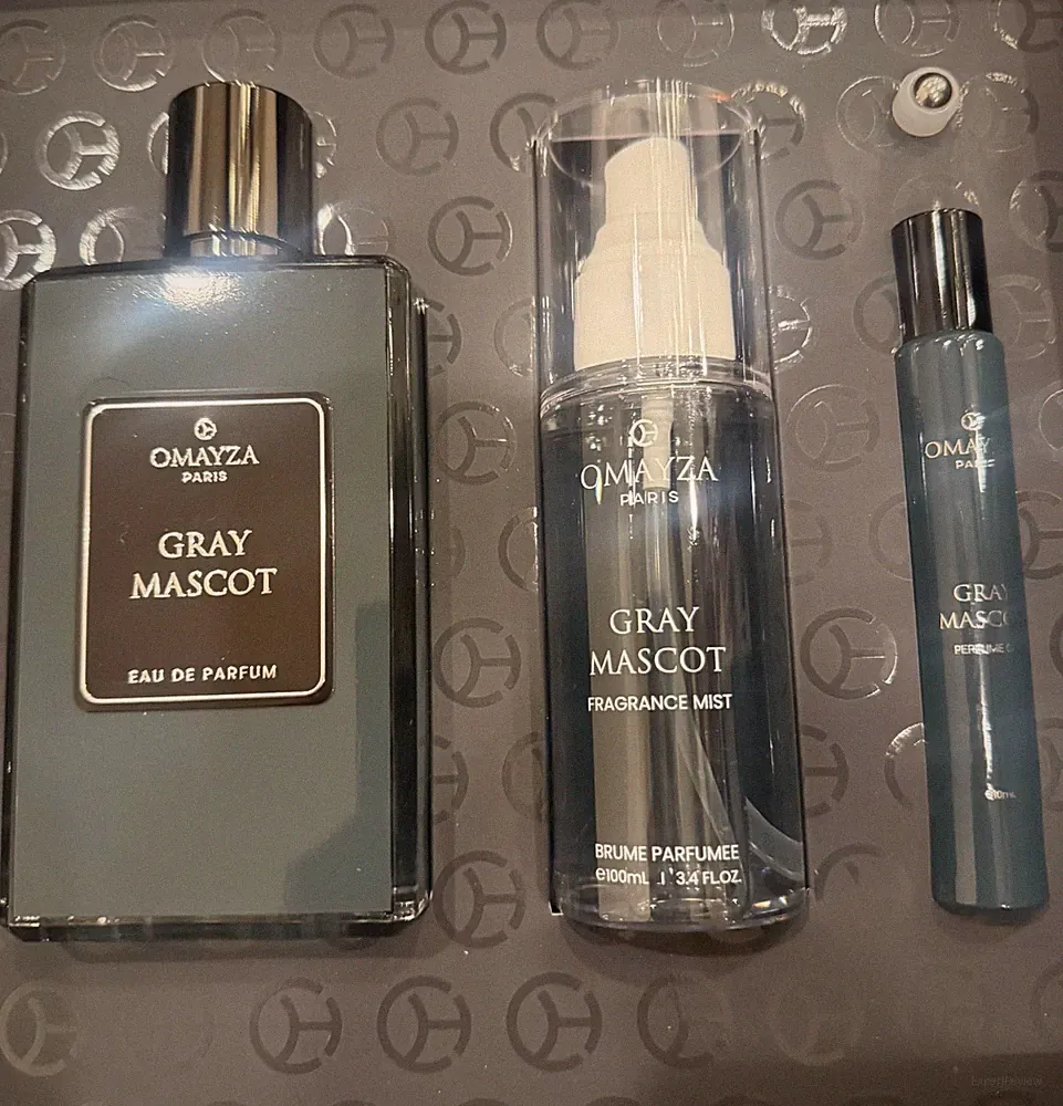 Omayza Gray Mascot Gift Set (EDP 3.4 oz + Fragrance Mist 3.4 oz + Perfume Oil 10