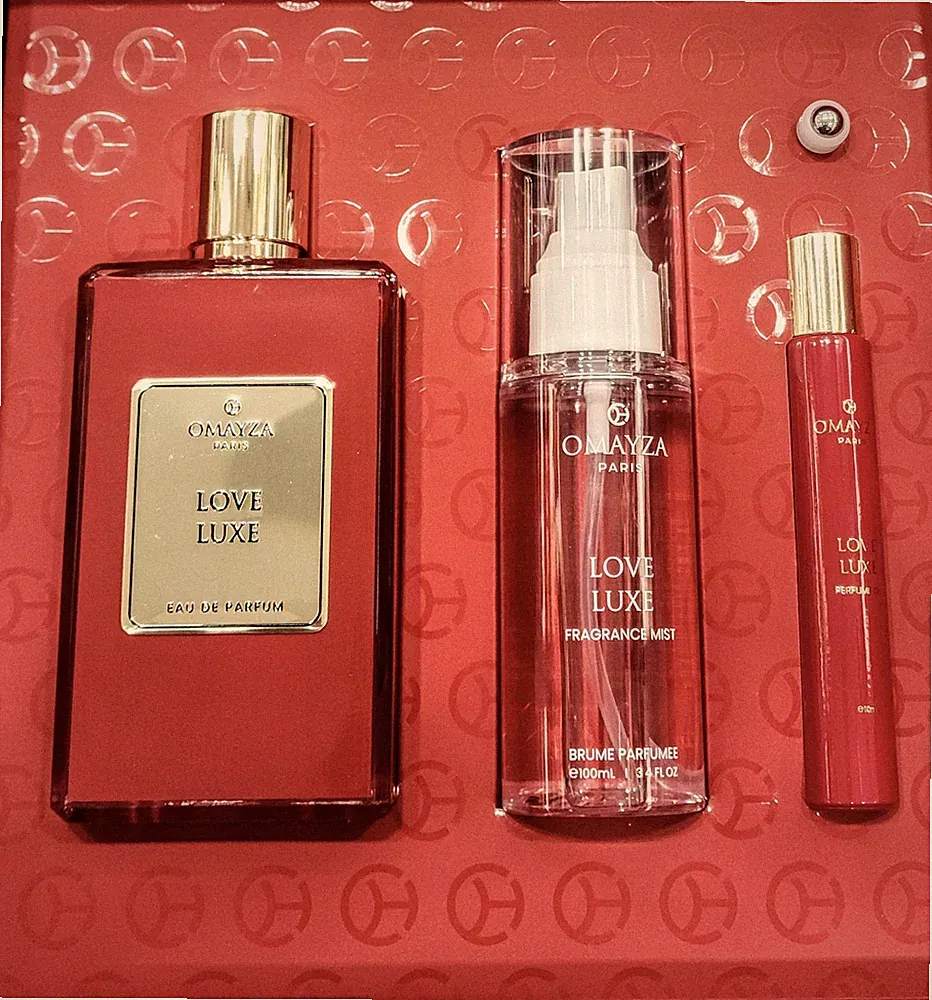 Omayza Love Lux Gift Set (EDP 3.4 oz + Fragrance Mist 3.4 oz + Perfume oil 10