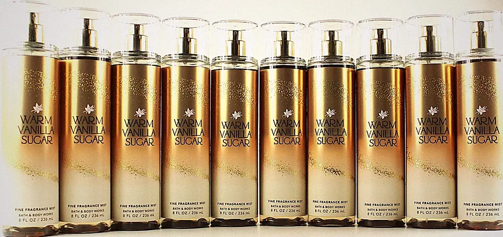 QTY 10 - Bath & Body Works WARM VANILLA SUGAR Fine Fragrance Body Mist Spray 8Oz
