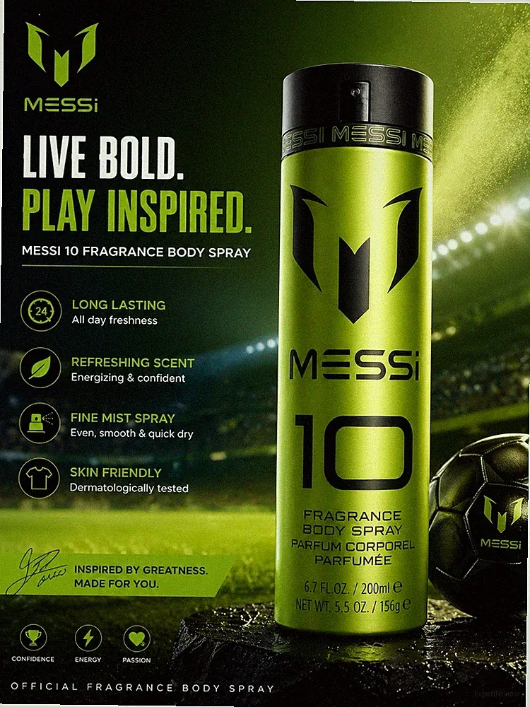 Rare MESSI 10 by Lionel MESSI EDP for Men Fragrance Body Spray 6.7 oz / 200 ml