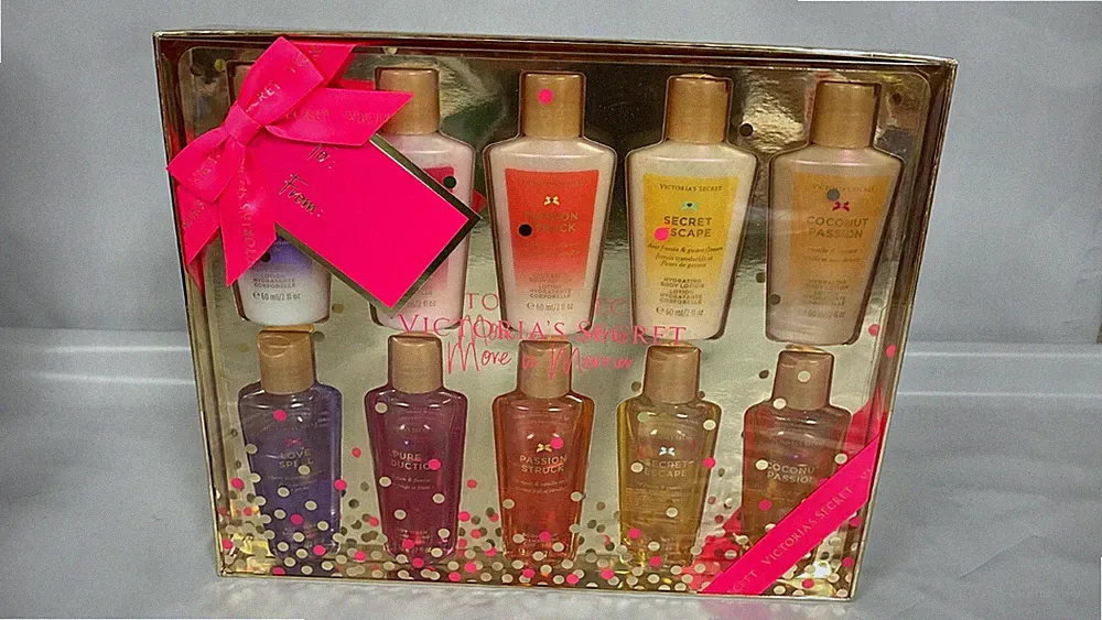 VICTORIA'S SECRET 10 Pc PIECE FRAGRANCE Body Wash and Lotion GIFT SET 2 FL OZ
